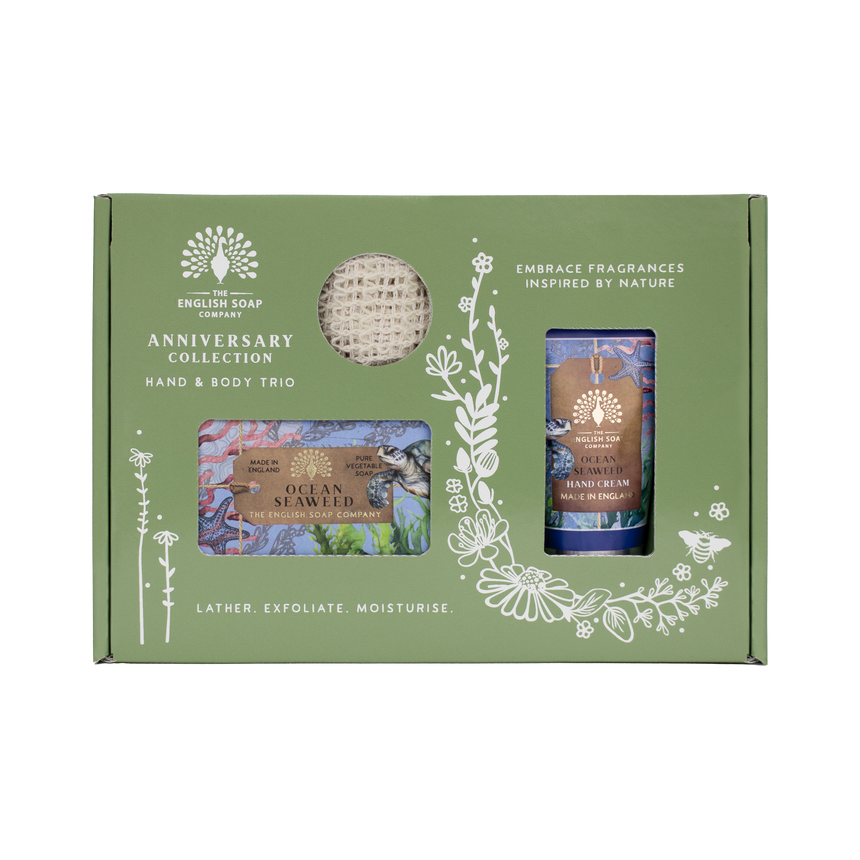 The English Soap Company Anniversary, Ocean Seaweed Soap & Hand Cream Gift Set