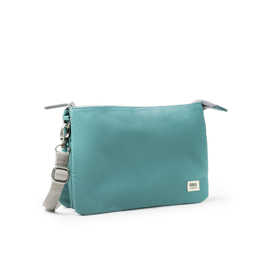 Roka London Carnaby Crossbody Bag, Sage (Sustainable Canvas)