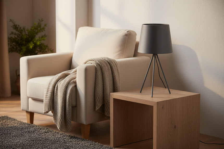 Leitmotiv Classy Table Lamp, Grey