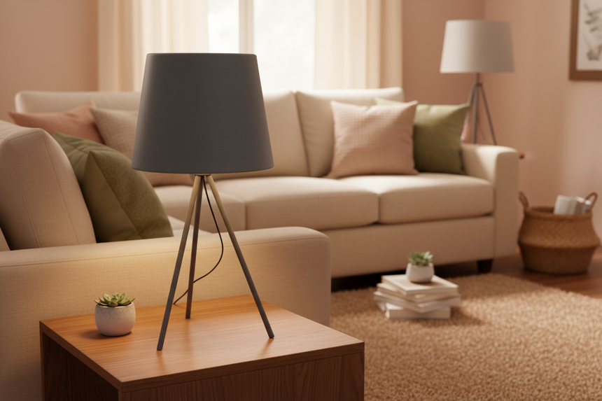 Leitmotiv Classy Table Lamp, Grey