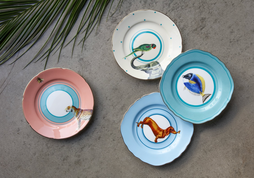 Yvonne Ellen Animal Tea Plates (Set Of 4)