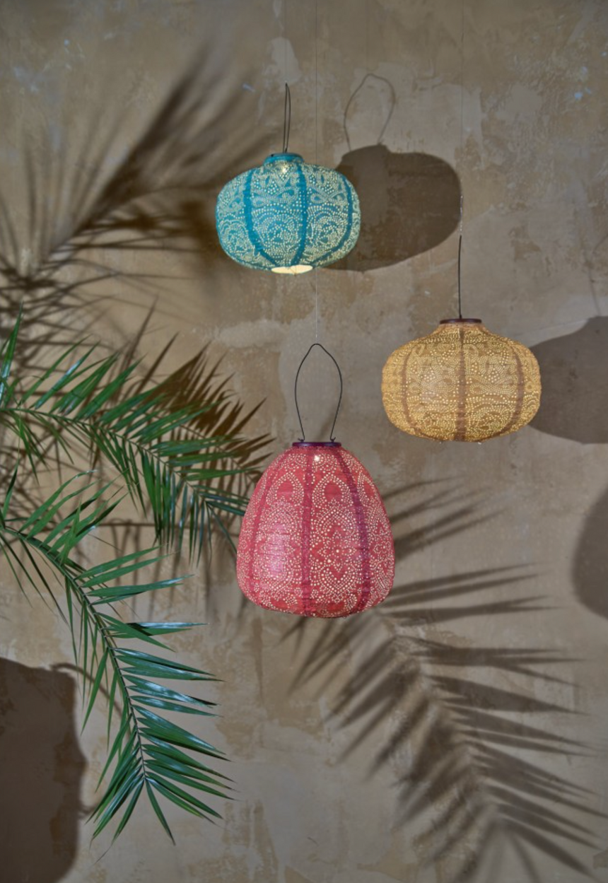 Solar Hanging Lantern ,Teal