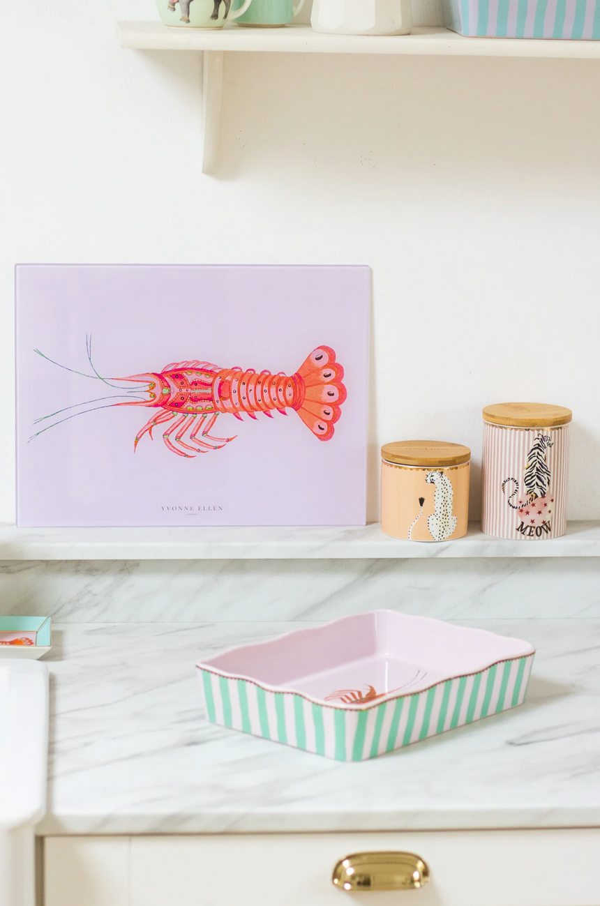 Yvonne Ellen Glass Worktop Saver, Lobster