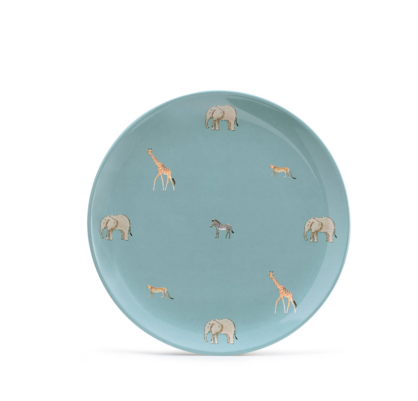 Sophie Allport Melamine Side Plate, Savannah Animals