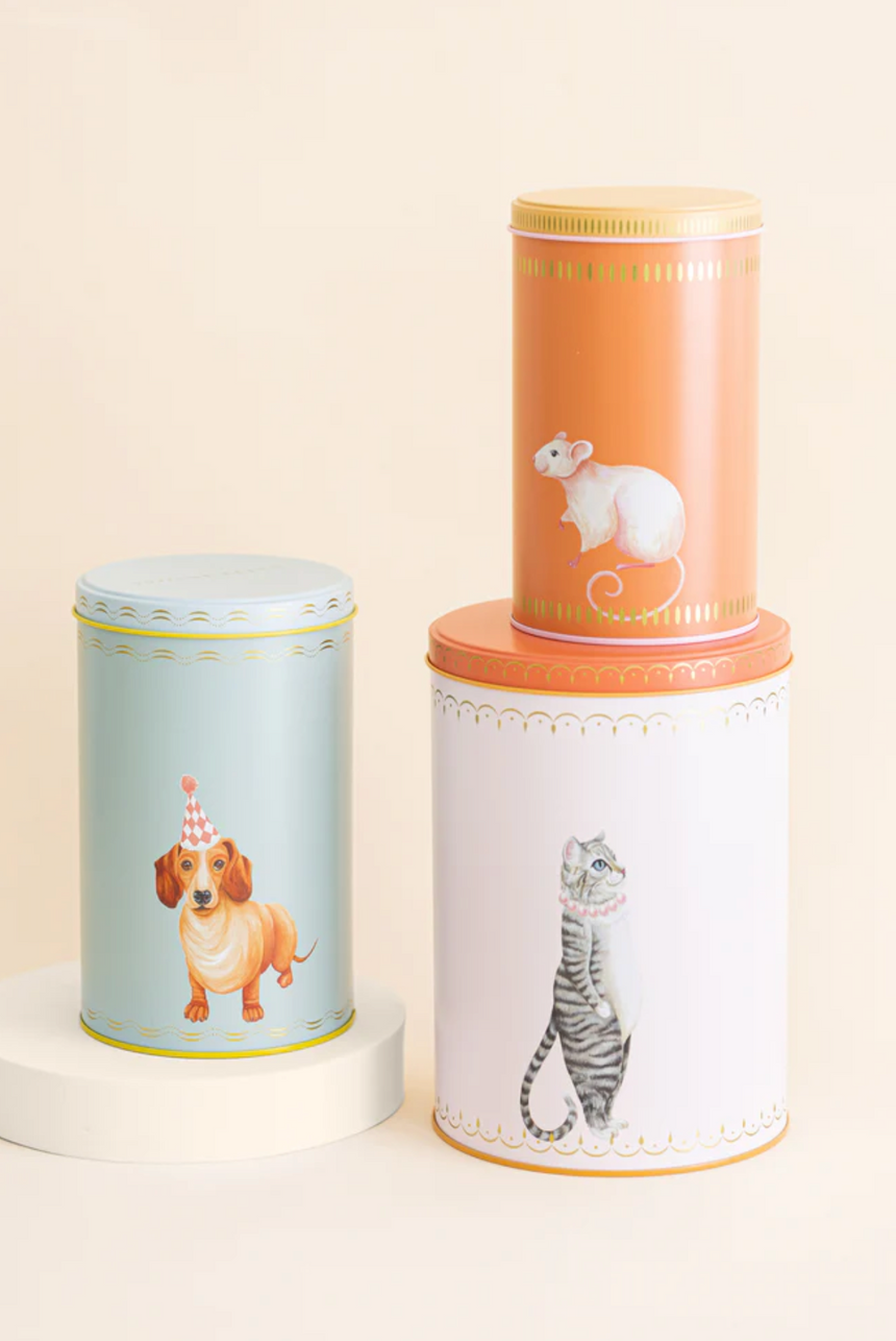 Yvonne Ellen Round Storage Canisters, ( Set Of 3)