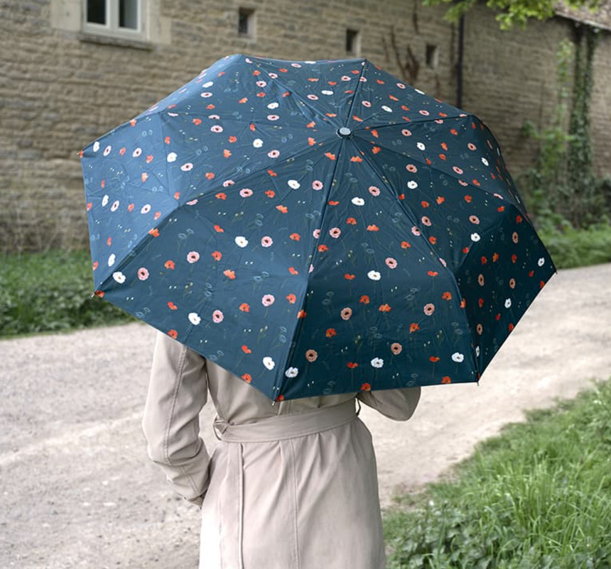 Sophie Allport Foldable Umbrella, Poppy Meadow