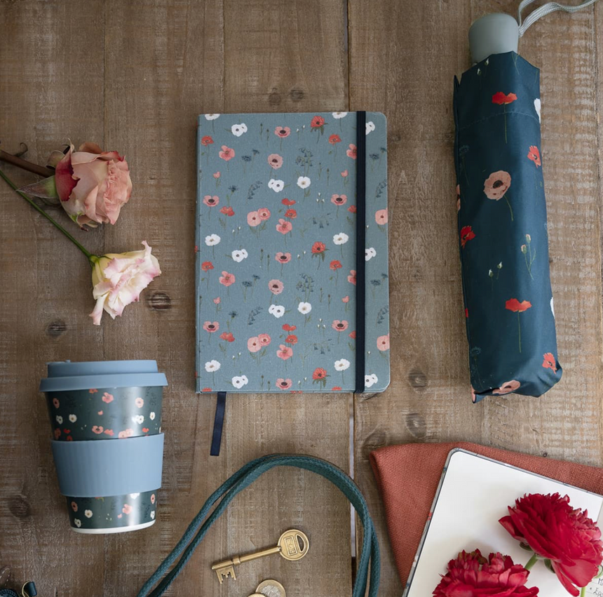 Sophie Allport Foldable Umbrella, Poppy Meadow