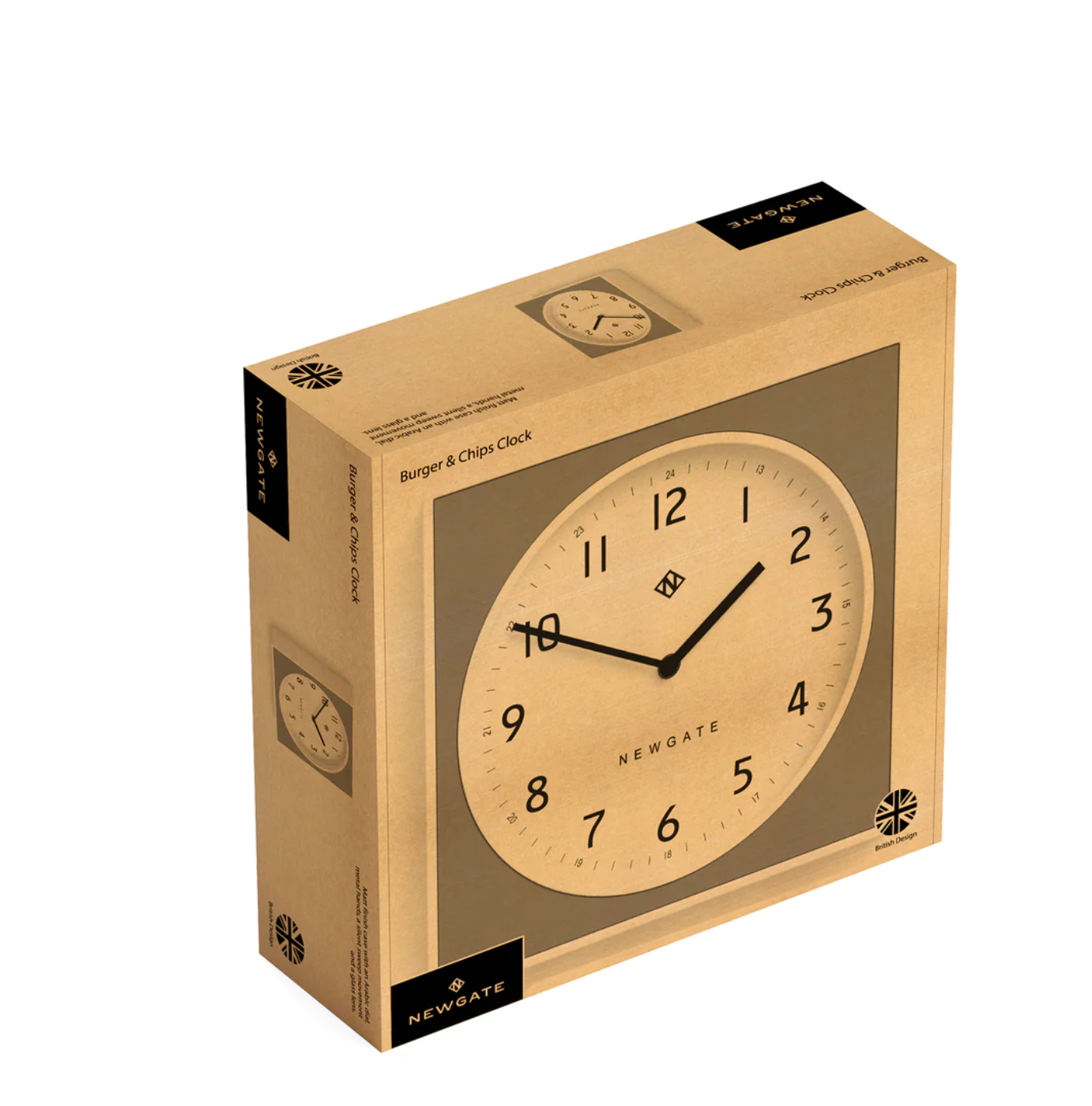 Newgate The Cube Wall Clock, Fire Engine Red