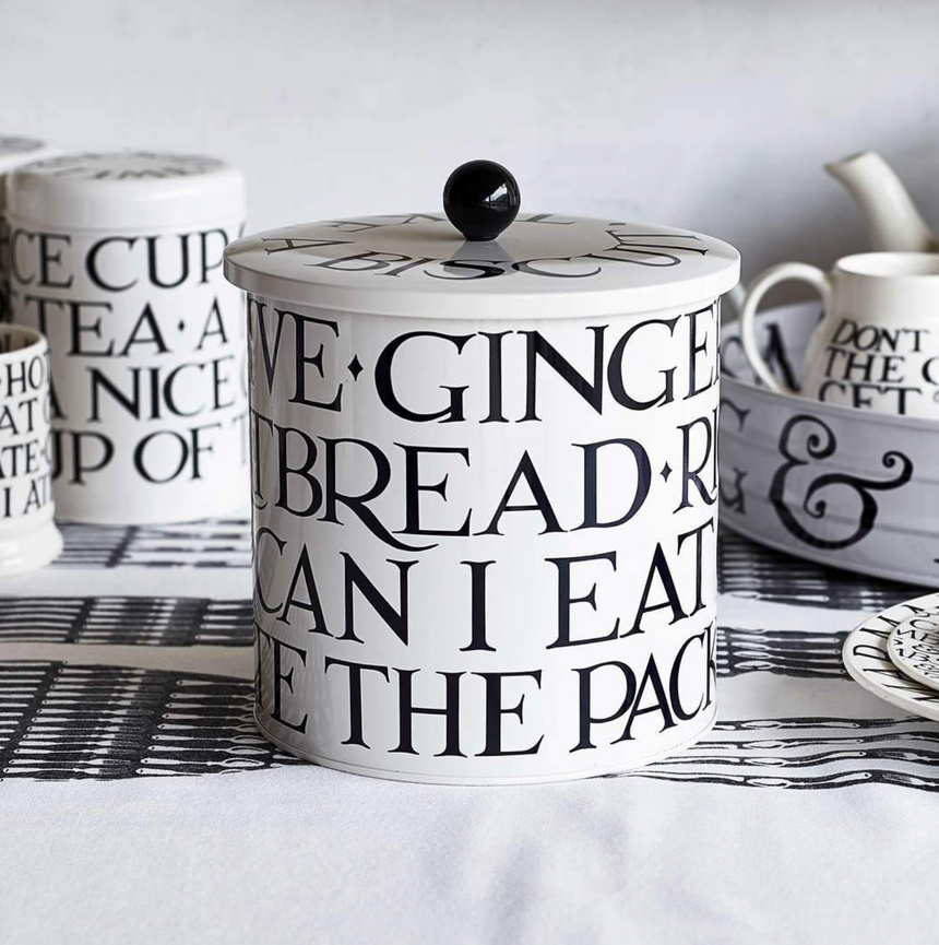 Emma Bridgewater Biscuit Barrel, Black Toast