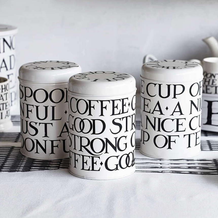 Emma Bridgewater Round Storage Canisters, Black Toast (Set Of 3)