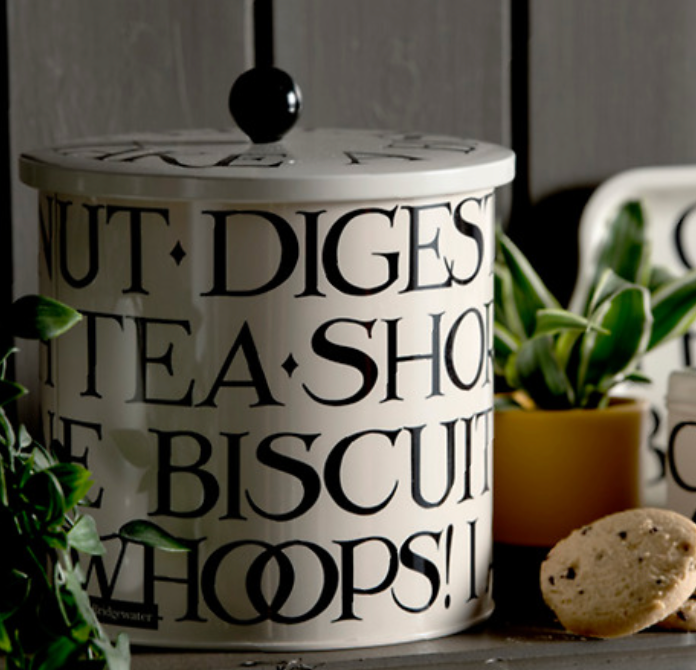 Emma Bridgewater Biscuit Barrel, Black Toast