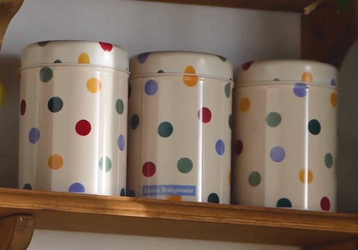 Emma Bridgewater Round Storage Canisters, Polka Dots (Set Of 3)