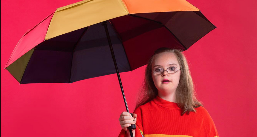 Roka London Waterloo Sustainable Umbrella, Rainbow