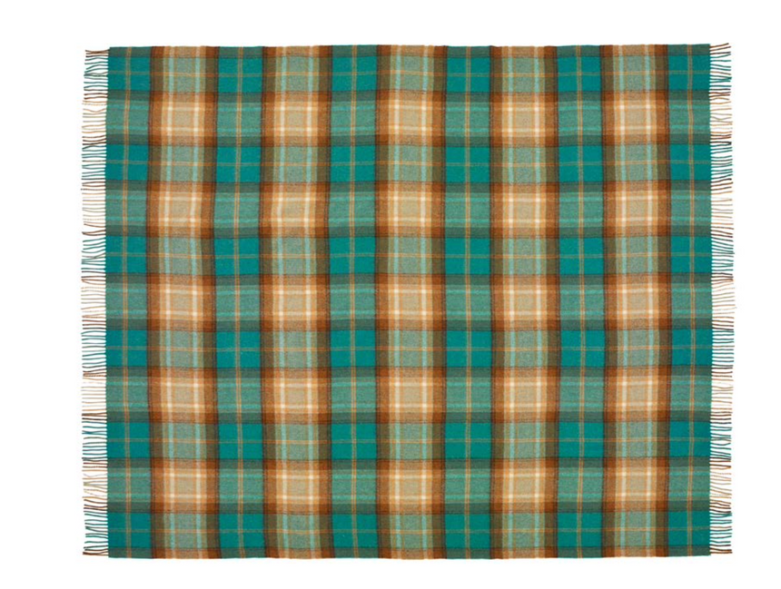 Bronte By Moon Winterton Merino Wool Throw, Jade