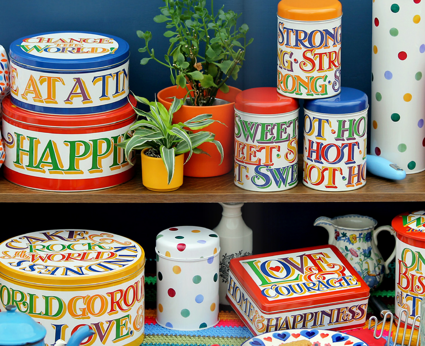 Emma Bridgewater Round Storage Canisters, Polka Dots (Set Of 3)