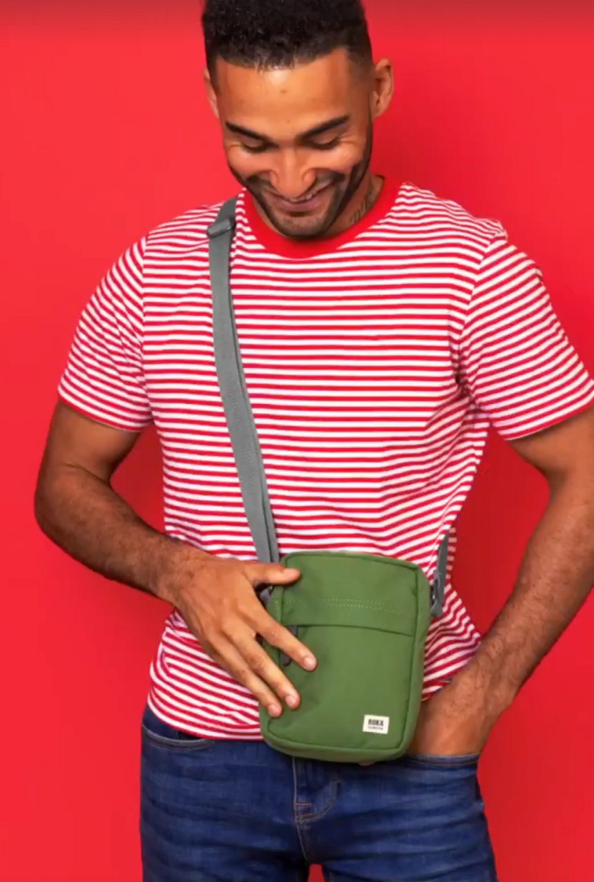 Roka London Bond Crossbody Bag, Foliage  (Sustainable Canvas)