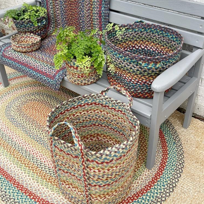 The Braided Rug Company Oval Jute Rug, Carnival