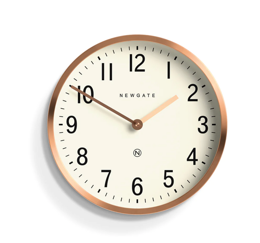 Newgate Master Edwards Wall Clock, Copper