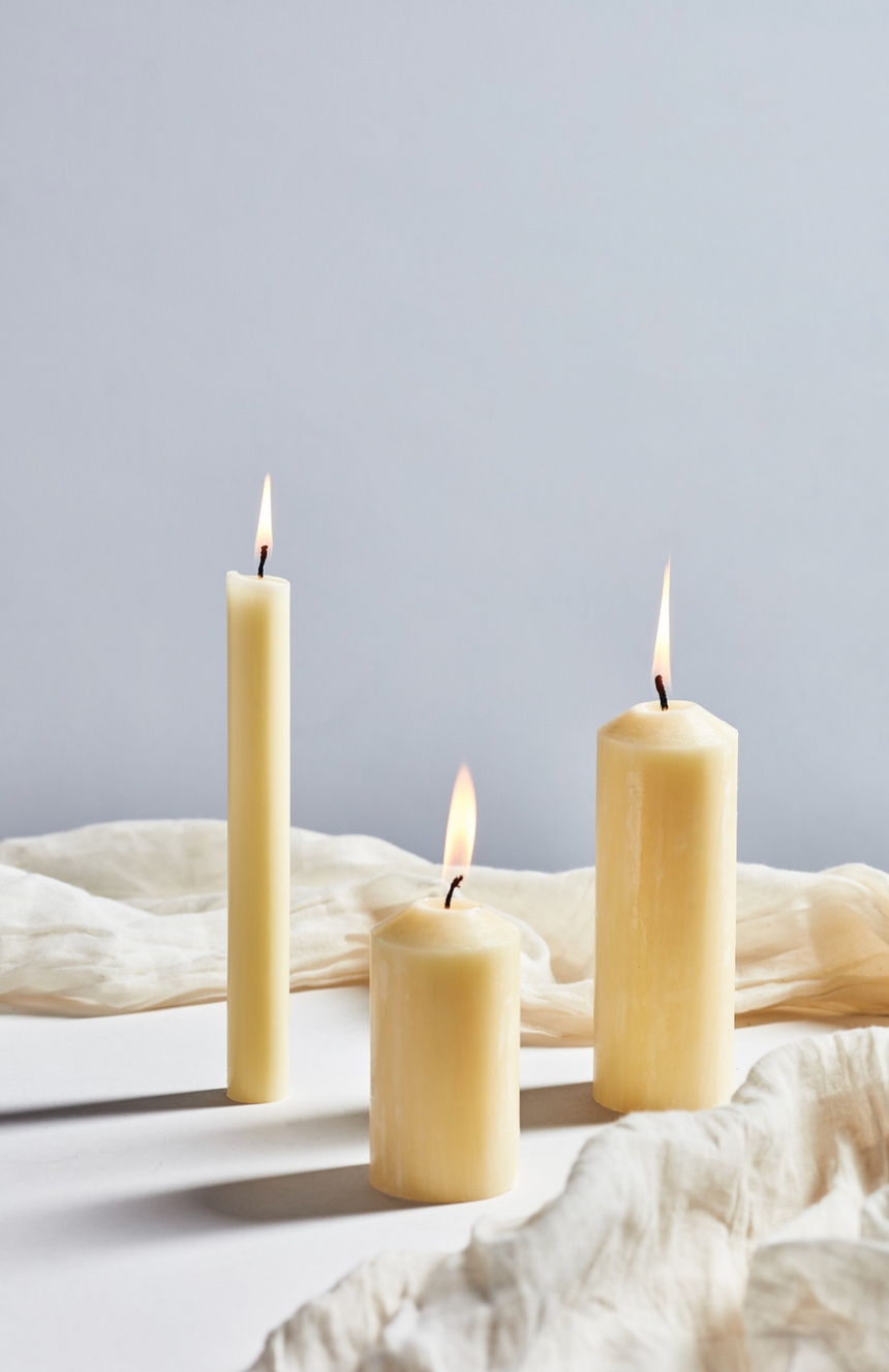 St Eval Unscented Dinner Candle, Ivory (Pack Of 6)