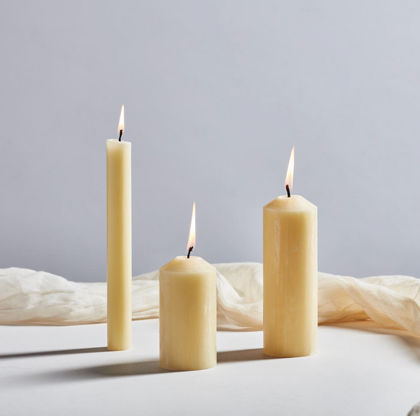 St Eval Unscented Church Pillar Candle, Ivory 8 X 13 CM