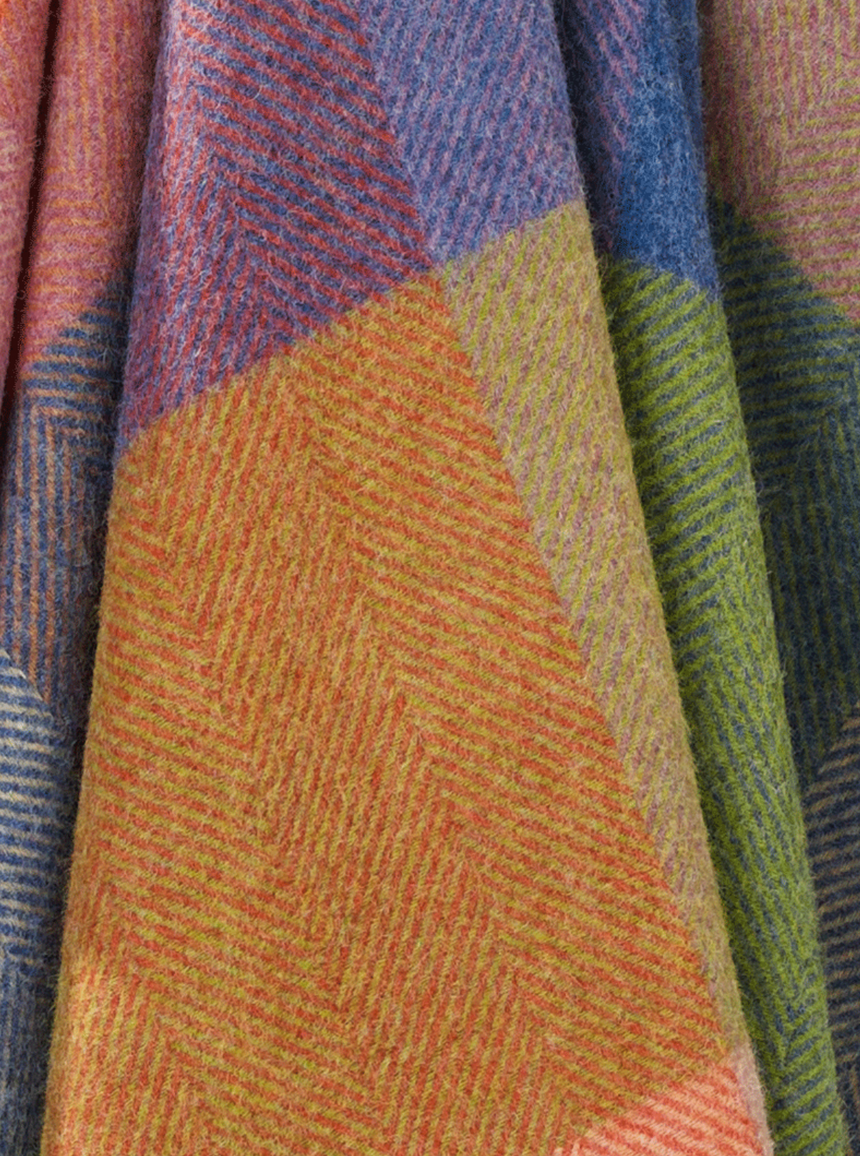 Bronte By Moon Harland Shetland Wool Throw, Sunset