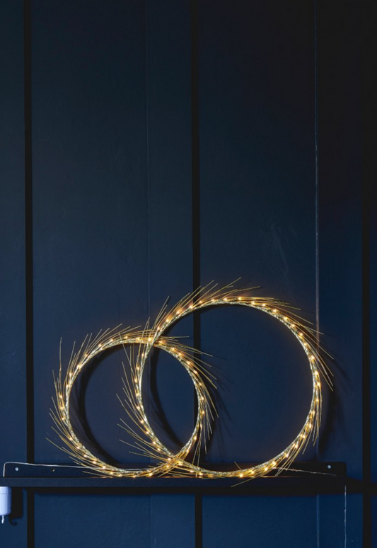 Gold Halo LED Wreath