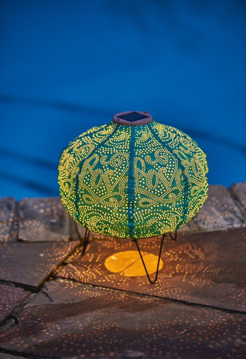 Solar Hanging Lantern ,Teal