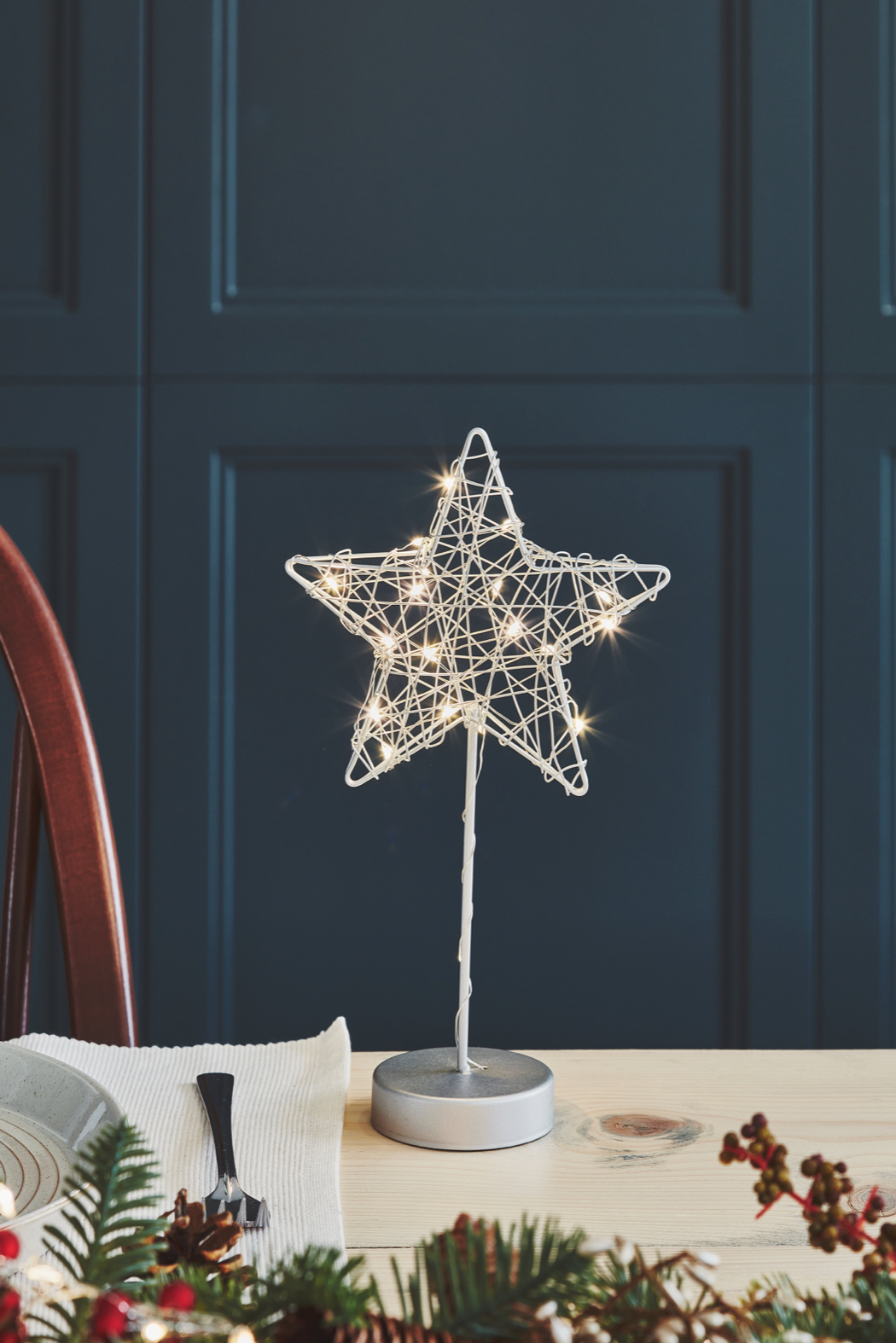 LED Table Star, Silver