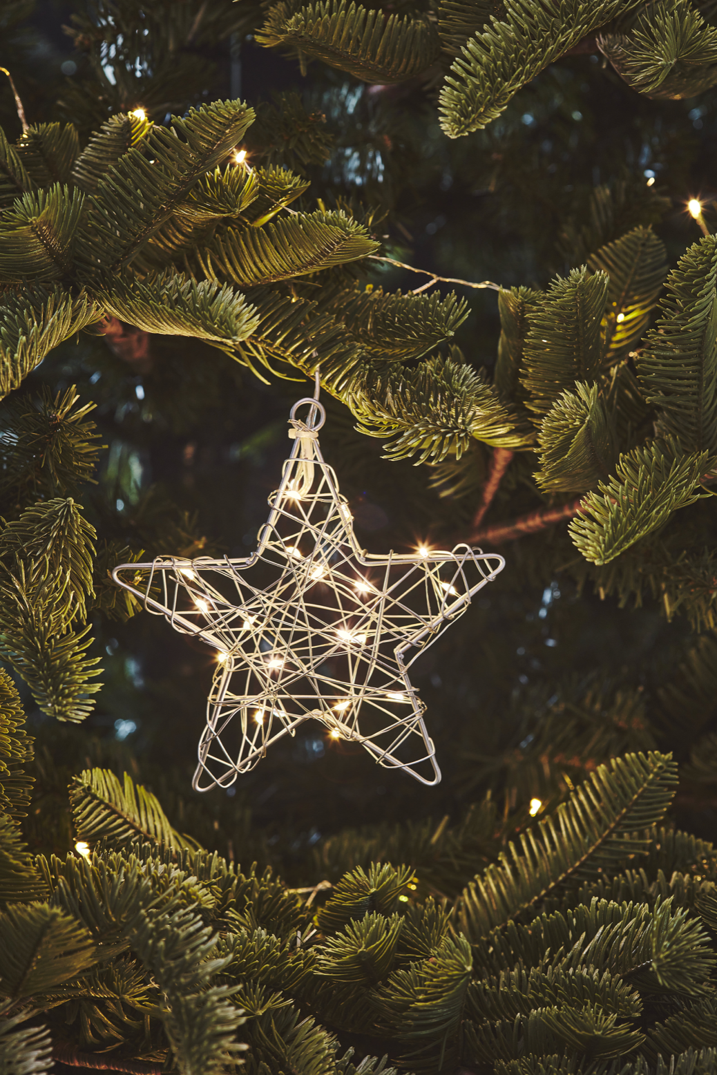 LED Hanging Star, Silver