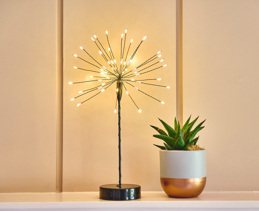 Starburst Mini Table LED Fairy Light, Black