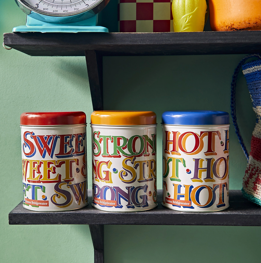 Emma Bridgewater Round Storage Canisters, Brighter World (Set Of 3)