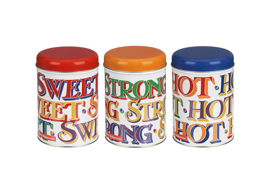 Emma Bridgewater Round Storage Canisters, Brighter World (Set Of 3)