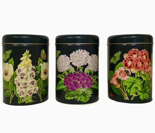 Madame Treacle Midnight Botanical Storage Canisters,(Set Of 3)