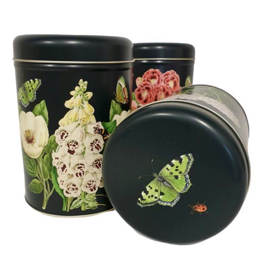 Madame Treacle Midnight Botanical Storage Canisters,(Set Of 3)