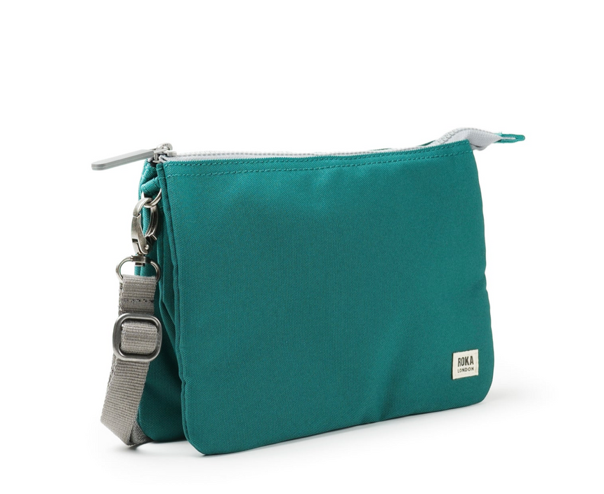 Roka London Carnaby Crossbody Bag, Teal (Sustainable Canvas)