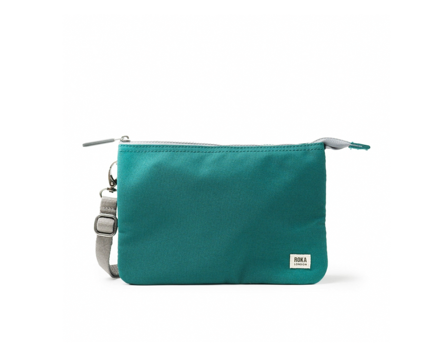 Roka London Carnaby Crossbody Bag, Teal (Sustainable Canvas)