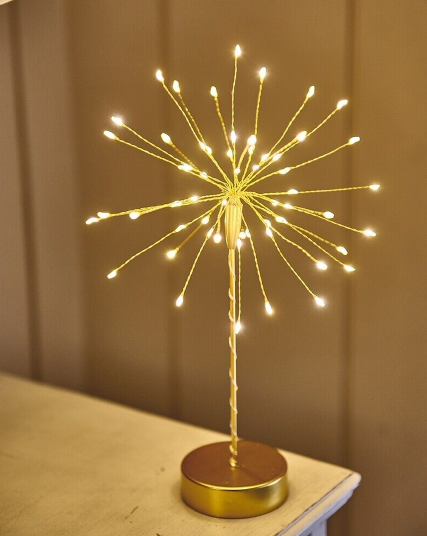 Starburst Mini Table LED Fairy Light, Gold