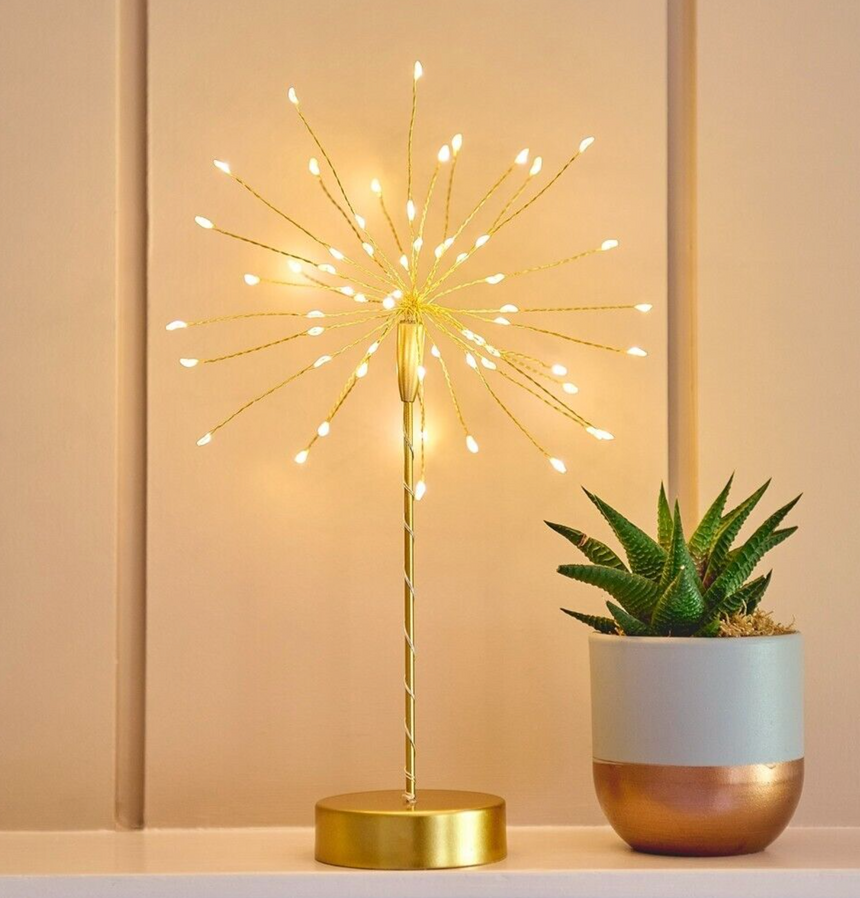 Starburst Mini Table LED Fairy Light, Gold