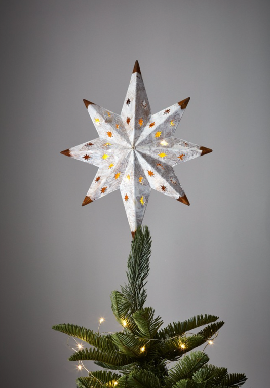 LED Metal Hanging Star Light, White