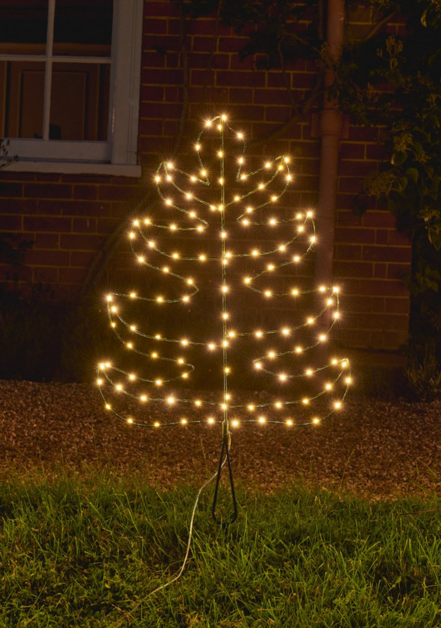 Solar Powered LED Monstera Light