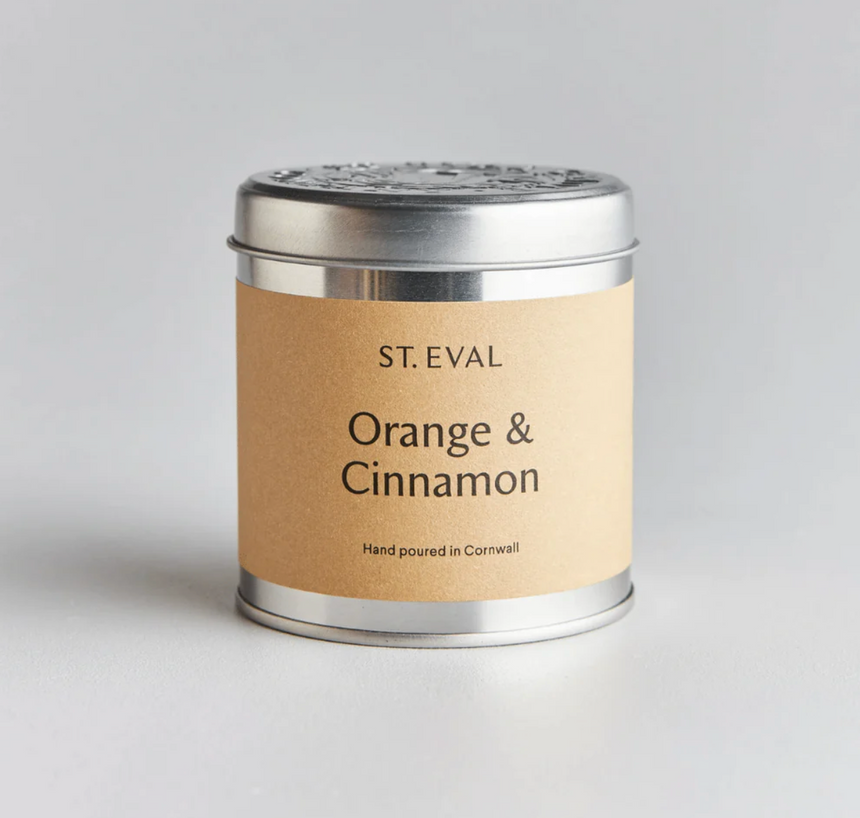 St Eval Orange & Cinnamon Scented Tin Candle