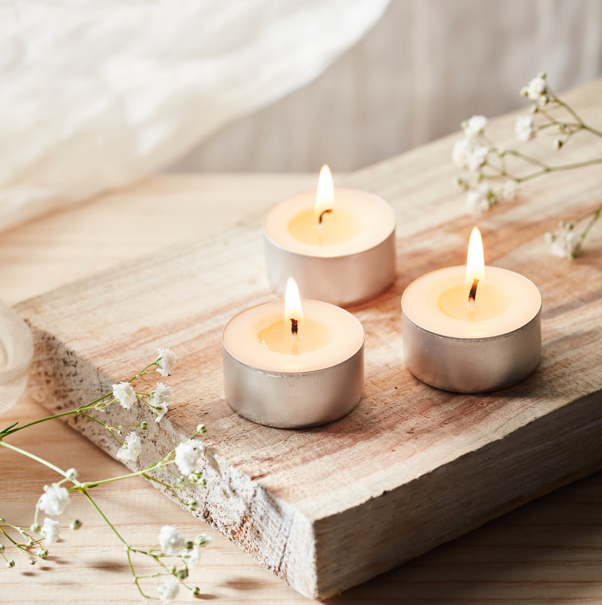 St Eval Oak Scented Tealights, (Set Of 9)