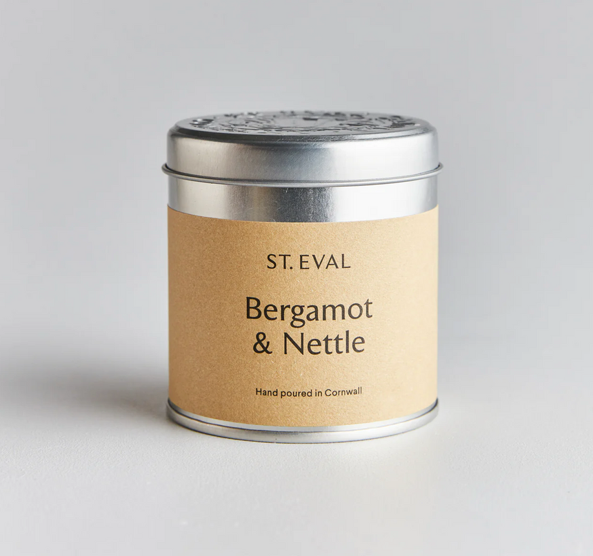 St Eval Bergamot & Nettle Scented Tin Candle