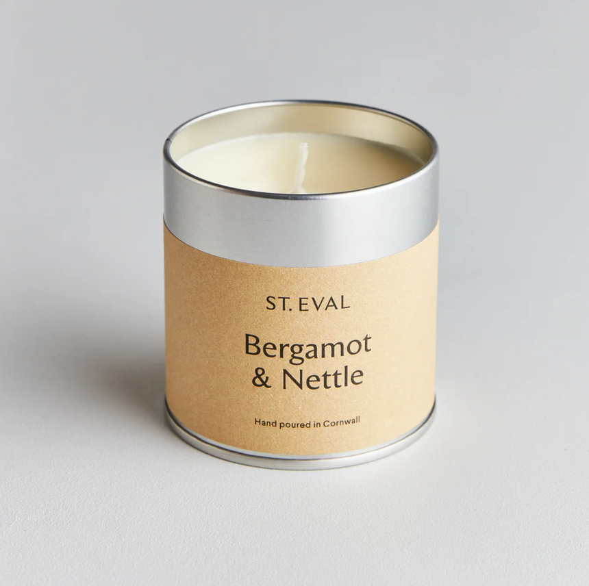 St Eval Bergamot & Nettle Scented Tin Candle