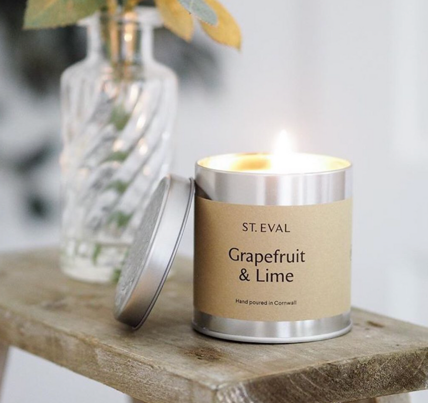 St Eval Grapefruit & Lime Scented Tin Candle