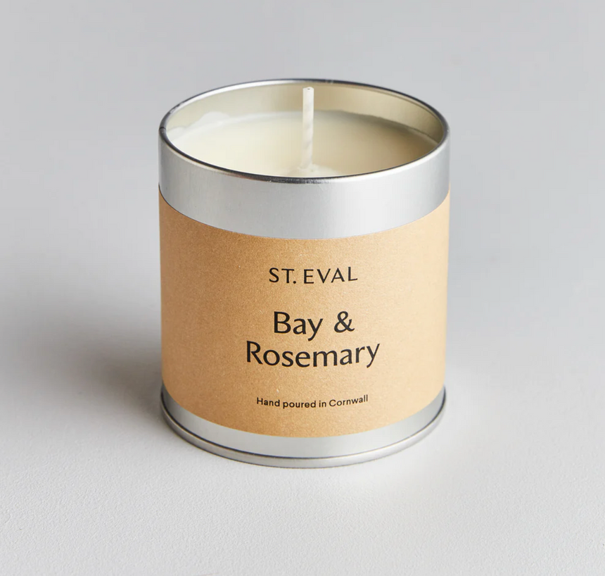 St Eval Bay & Rosemary Scented Tin Candle