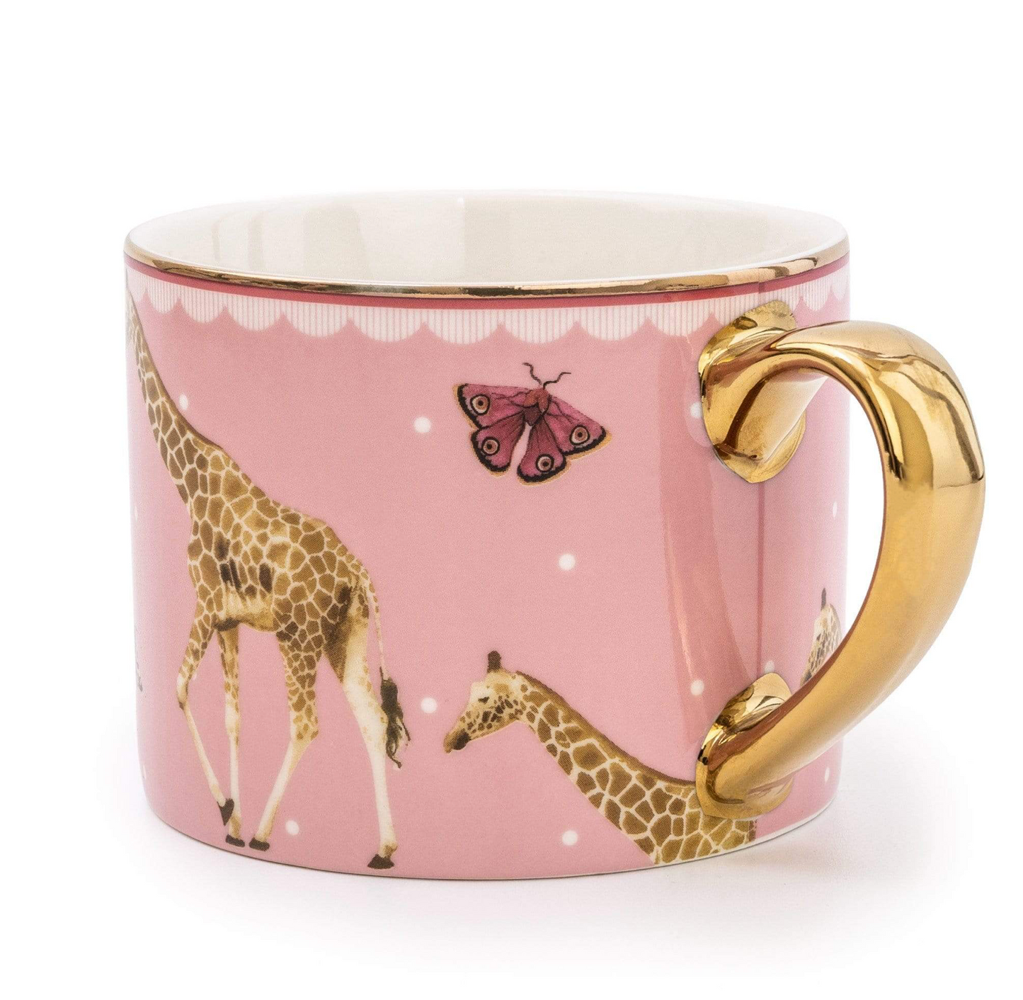 Wild Garden Straight Sided Porcelain Mug, Giraffe