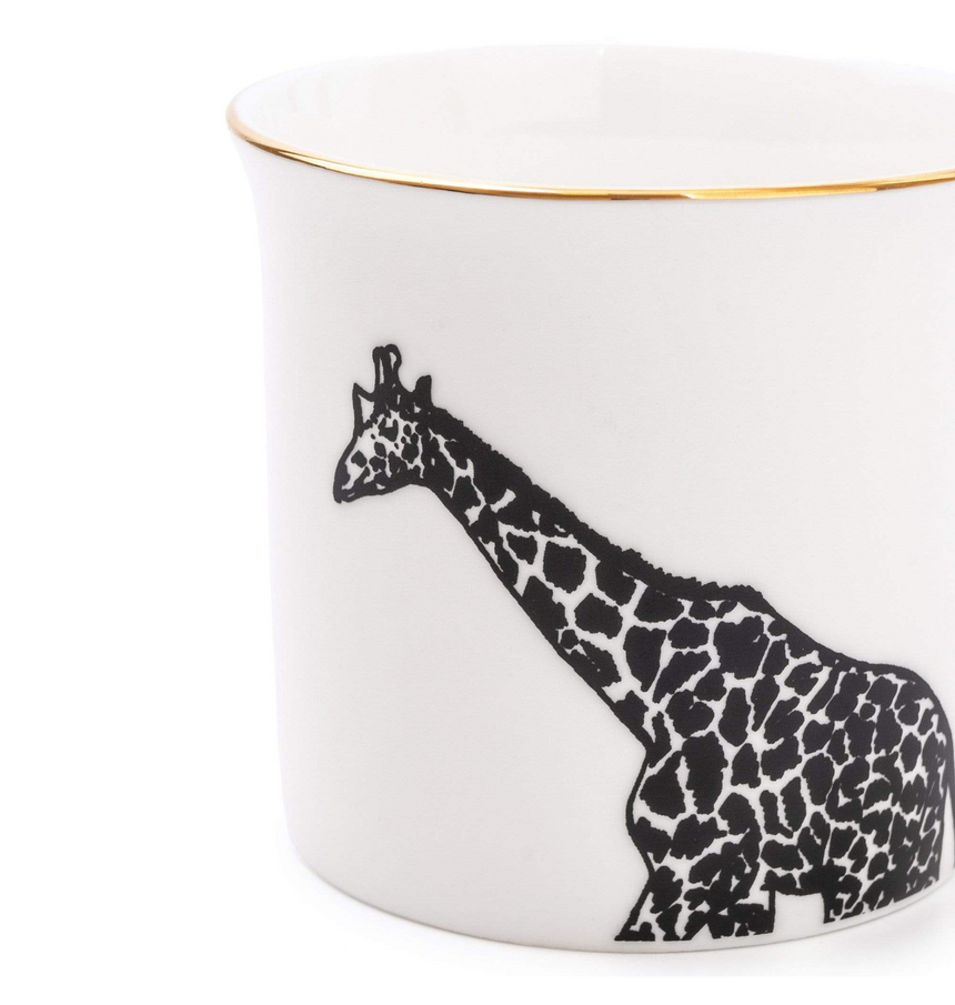 Fine Bone China  Monochrome Mug, Giraffe