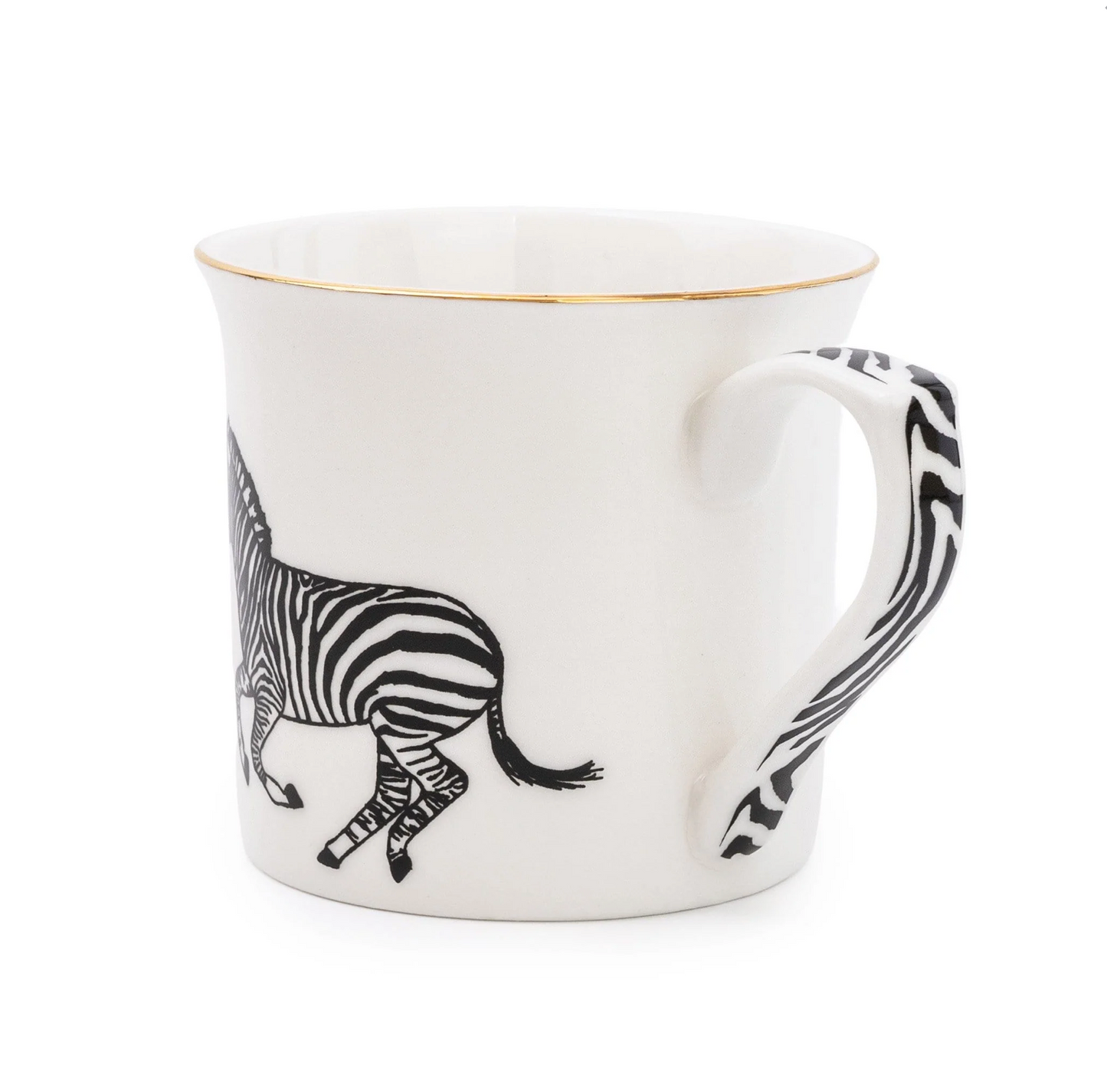 Fine Bone China Monochrome Mug, Zebra