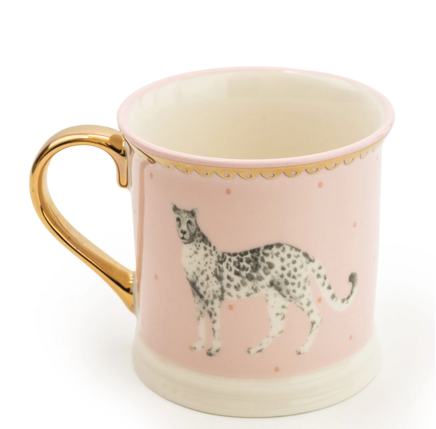 Wild Garden Tankard Porcelain Mug, Cheetah